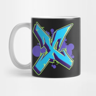 Letter X- Graffiti Street Art Style Mug